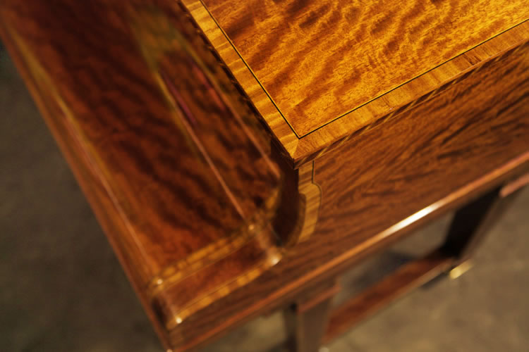 Steinway  crossbanding and boxwood stringing detail. We are looking for Steinway pianos any age or condition.