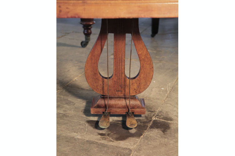 Bosendorfer traditionaly shaped, two-pedal piano lyre