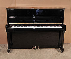Reconditioned,  2004, Boston UP-118 Upright Piano For Sale with a Black Case and Brass Fittings