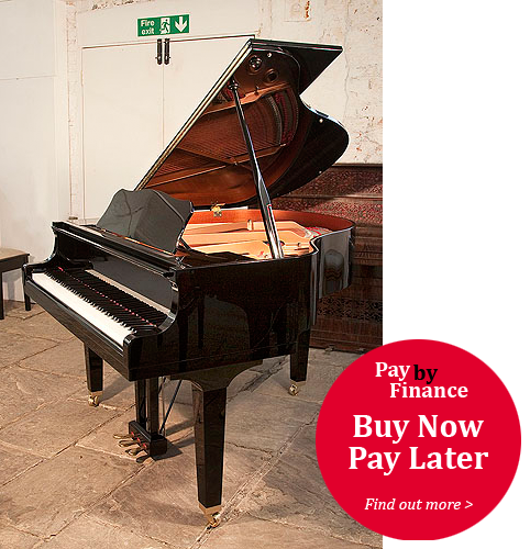Yamaha GB1 baby grand piano for sale with a black case and polyester finish.