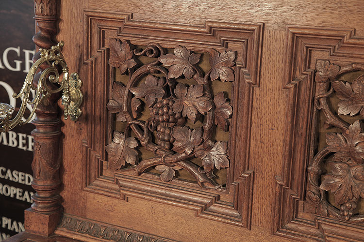 Biese Hof side panel carved with vine leaves and grapes in high relief
