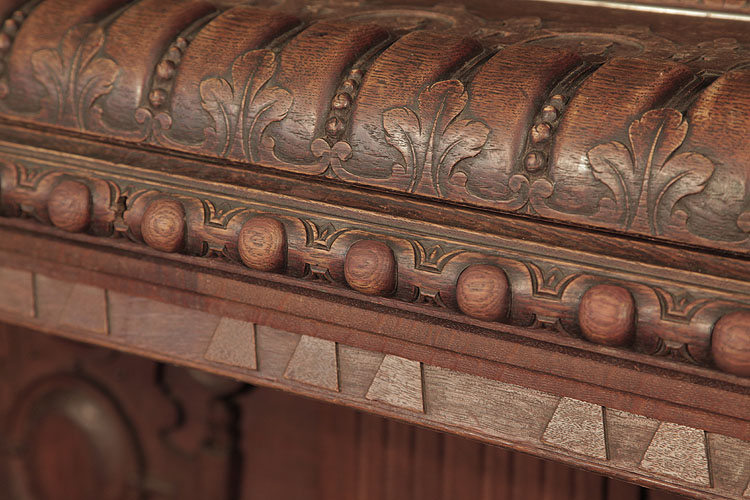 Georg Fortner piano fall carved detail.
