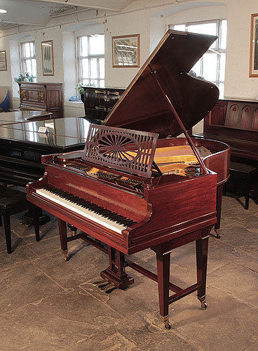  Antique, 1925, Bechstein Model A grand piano with a Mahogany case, cut-out music dsk and gate legs