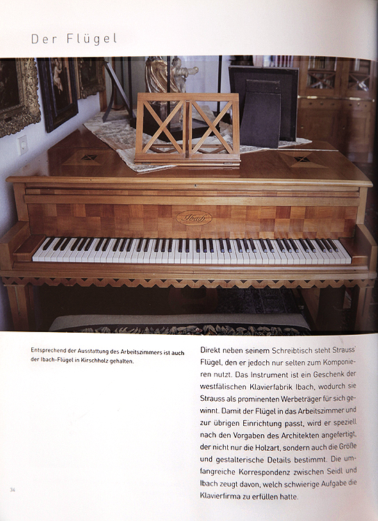 Photo of Richard Strauss' piano at his Villa in 'Bei Richard Strauss in Garmisch - Partenkirchen' by Christian Wolf & Jurgen May