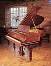 A 1905, Steinway Model O grand piano for sale with a quartered, kingwood case and spade legs. Piano has an eighty-eight note keyboard and a two-pedal lyre. 