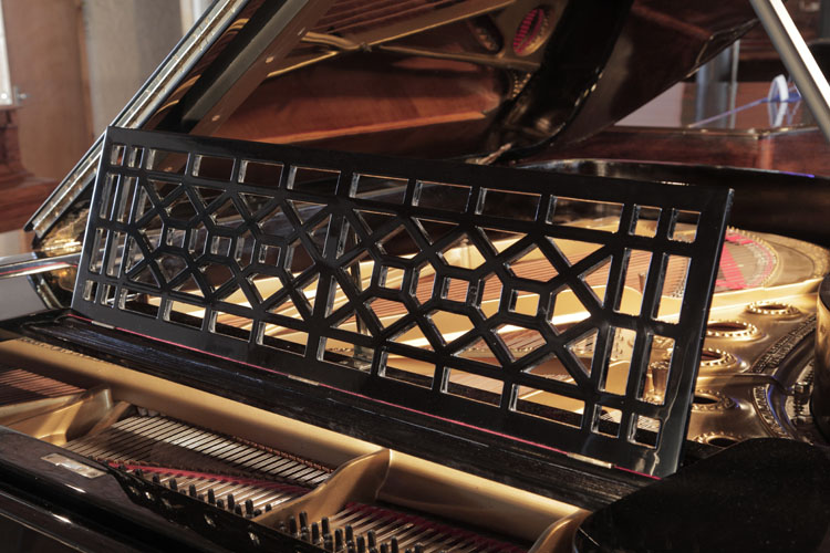 Steinway Model B cut-out music desk in an geometric design 
