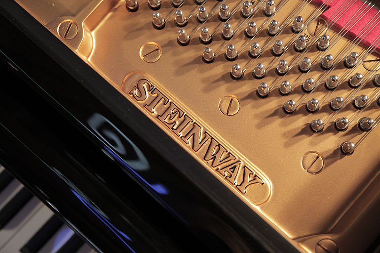 Steinway manufacturer's name on frame