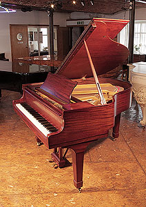 Rebuilt, 1937, Steinway Model S baby grand piano with a mahogany case and spade legs