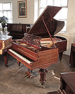 Piano for sale. Antique, Bechstein model V grand piano for sale with a rosewood case, filigree music desk and turned, faceted legs