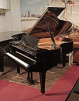 Reconditioned, 2010, Kawai RX-5 grand piano for sale with a black case and spade legs