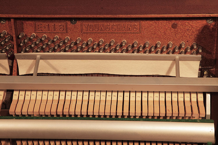 Young Chang piano E-118 stamp on frame