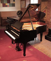 A 1960, Steinway Model A grand piano for sale with a black case and spade legs