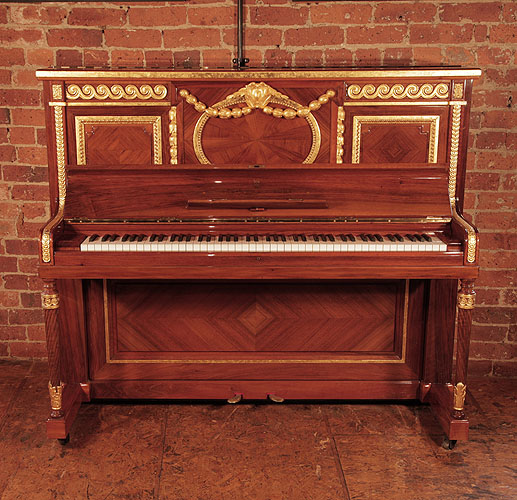 RMS Olympic Liner, 1912, Steinway Vertegrand Upright Piano with a Quartered, Walnut Case and Fluted, Sheraton Legs with Gold Accents