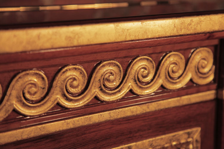 Steinway  carved rolling waves detail
