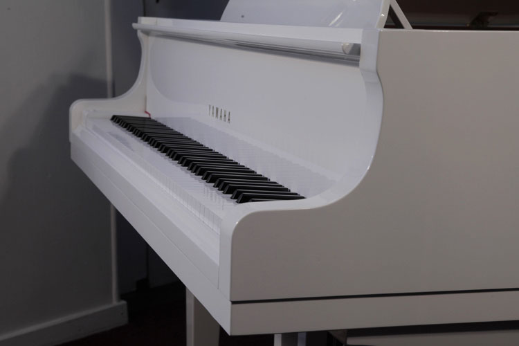 Yamaha GB1 piano cheek detail.