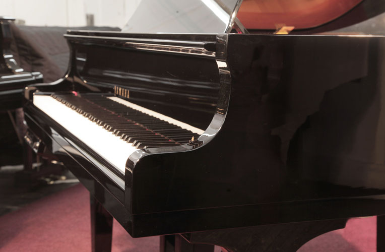 Yamaha GB1 piano cheek detail.