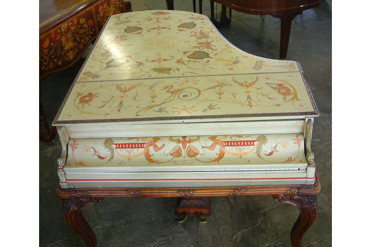 Pleyel hand-painted cabinet in Berainsesque style