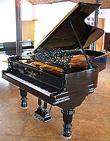 Antique Steinway Model C Grand Piano For Sale with a polished, black case