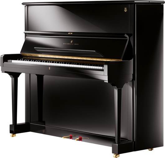 The Steinway Model K, a large, powerful upright.