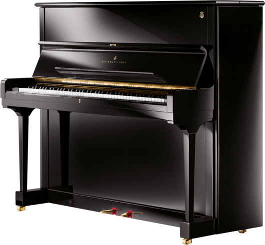 A first-step, smaller upright of unmistakable Steinway quality.