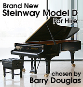 Steinway Model D Grand Piano available for hire chosen by Barry Douglas