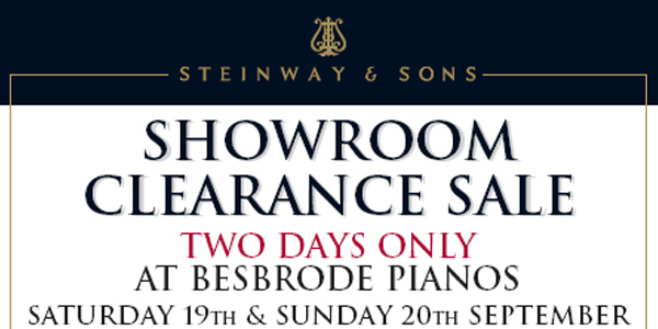 Steinway Showroom Clearance Sale