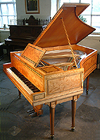 Inlaid Broadwood Grand Piano. Inlaid with box wood stringing.