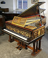 Artcase, Broadwood Grand Piano inlaid with mother of pearl, tortoiseshell and foliate marquetry
