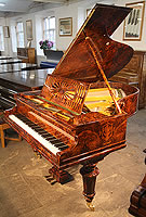 A 1910 Bechstein Model A Grand Piano with an exquisite burr walnut case