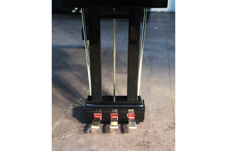 Feurich three-pedal piano lyre with square spindles