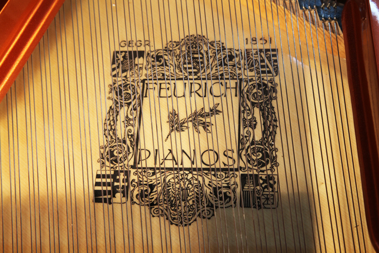Feurich manufacturers name on soundboard