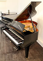 Kawai GE 20 baby grand piano for sale with a black case and polyester finish