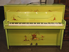 Artcased,  Monington and Weston upright  piano with a painted case