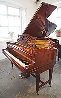 An 1913, Bechstein Model B Grand Piano For Sale with a Mahogany Case with Stringing Inlay. Piano Formerly Belonged to British Music Hall Singer Ronnie Ronalde. Ronnie Ronalde