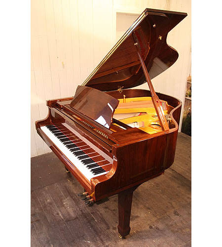 Brand new, Steinhoven GP160 baby grand piano with a mahogany case