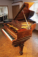 Artcase, Steinway model A grand piano for sale with a rosewood case. Cabinet features Satinwood stringing inlay