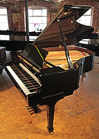 A pre-owned, 2008, Essex EGP173 grand piano with a black case and polyester finish
