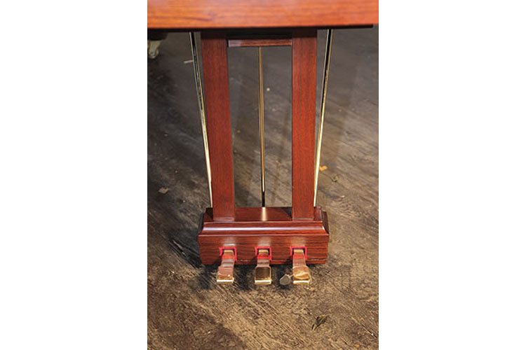 Feurich three-pedal piano lyre with square spindles