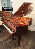 A brand new, Feurich Model 178 Professional grand piano with a satin, walnut case and fitted iQ Pianodisc player system. 