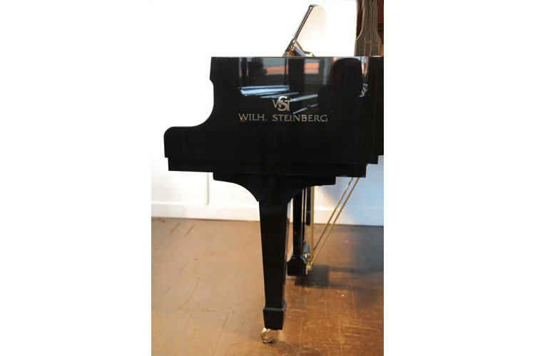 Wilh Steinberg rounded piano cheek with maker's name and monogram