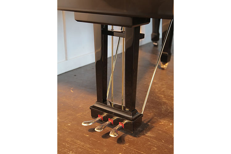 Wilh Steinberg three-pedal piano lyre with square spindles