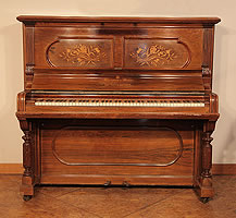 Antique, Steinway Upright Piano For Sale with a Rosewood Case with Inlaid Panels