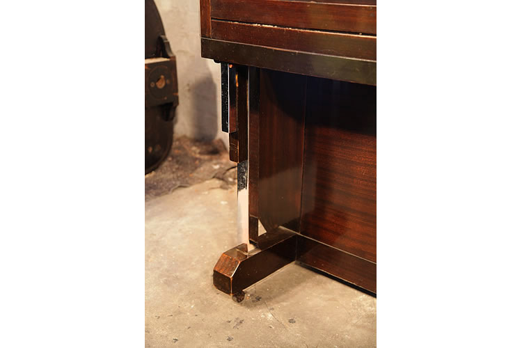 Barker Art-Deco style piano leg with chrome accents