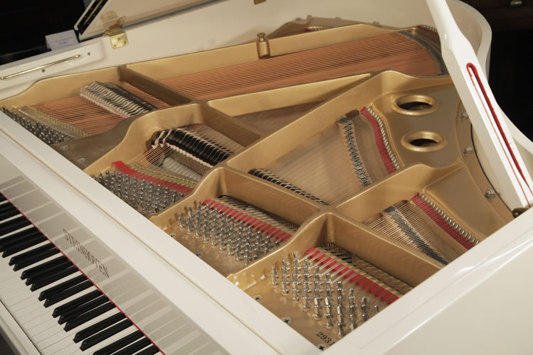 White Steinhoven  Model 148 Baby Grand Piano for sale. 