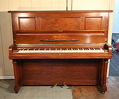 A 1913, Steinway vertegrand upright piano for sale with a rosewood case and  fitted PianoDisc QuietTime GT-2 mini system