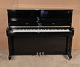 Piano for sale. A 2004, Boston UP-118 Upright Piano For Sale with a Black Case and Brass Fittings