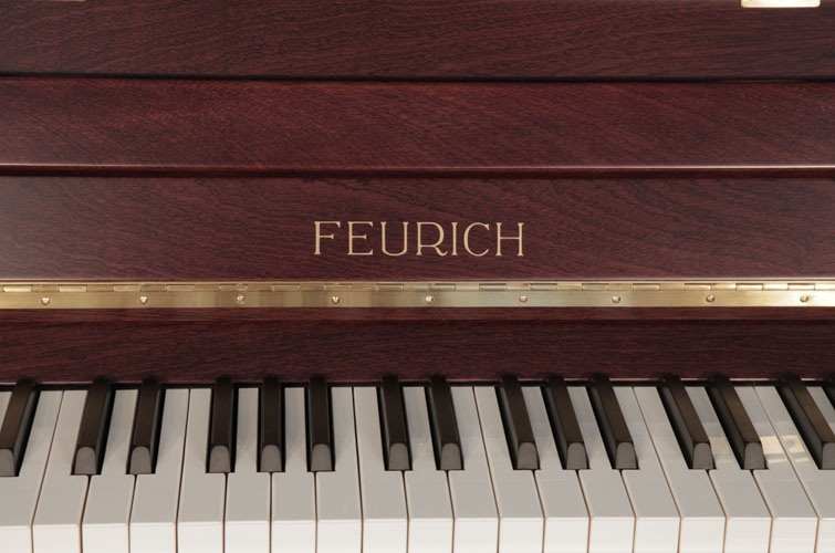 Brand New Feurich Model 122 manufacturers logo on fall.
