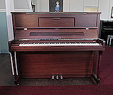 Piano for sale. A Feurich Model 123 upright piano with a   satin, walnut case, LED Lighting and chrome fittings. Piano features a high speed KAMM action that allows for extremely fast repetition