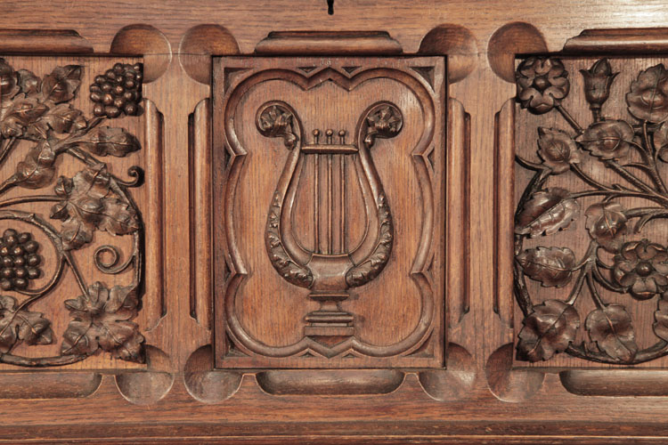 Gebruder Knake front panel carved with a central lyre.