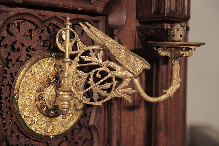 Gebruder Knake   ornate brass candlestick detail.
